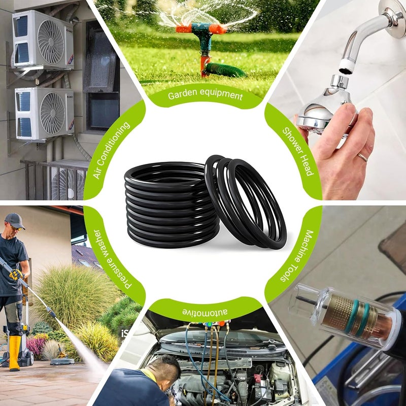 GOFIRA 1200 قطعة من 24 نوعًا من مجموعة أختام O-Ring مصنوعة من مادة المطاط النيتريلي للاستخدامات السيارات، السباكة، صمامات الملف اللولبي، المحامل الميكانيكية، تسرب الهواء والماء، إصلاح التسربات. - Image 3
